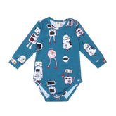 Body de manga comprida confeccionado em algodão (orgânico)